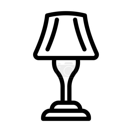 Téléchargez les illustrations : Icône de ligne épaisse de vecteur de lampe pour l'usage personnel et commercial - en licence libre de droit