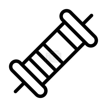Illustration for Resistor Vector Thick Line Icon For Personal And Commercial Use - Royalty Free Image