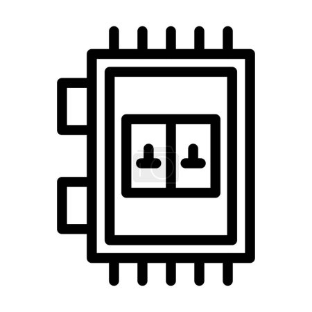 Ilustración de Caja de fusibles Vector Thick Line Icono para uso personal y comercial - Imagen libre de derechos