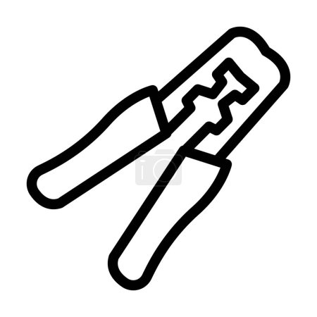 Illustration for Crimping Vector Thick Line Icon For Personal And Commercial Use - Royalty Free Image