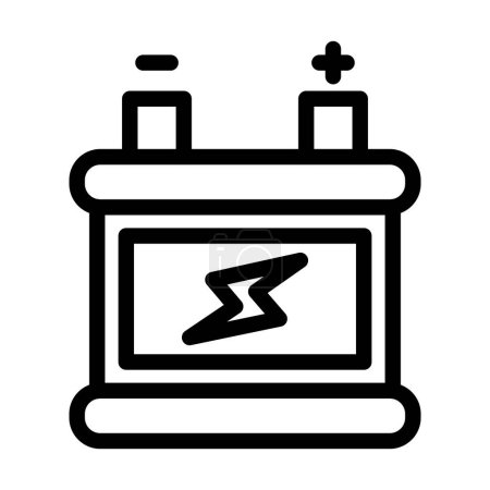 Illustration for Battery Vector Thick Line Icon For Personal And Commercial Use - Royalty Free Image