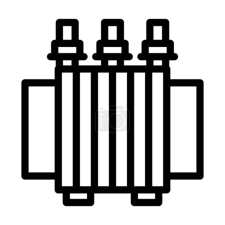 Illustration for Power Transformer Vector Thick Line Icon For Personal And Commercial Use - Royalty Free Image