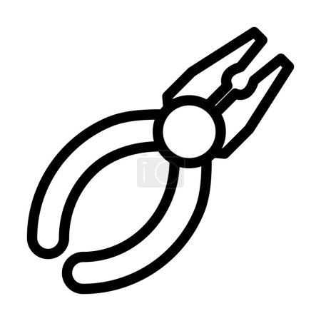 Illustration for Pliers Vector Thick Line Icon For Personal And Commercial Use - Royalty Free Image