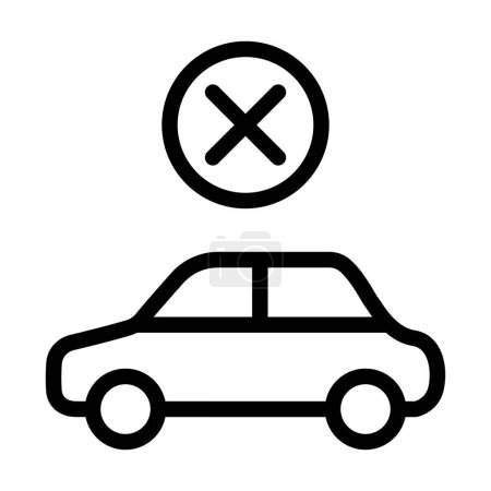Ilustración de Ningún icono de la línea gruesa del vector que viaja para el uso personal y comercial - Imagen libre de derechos