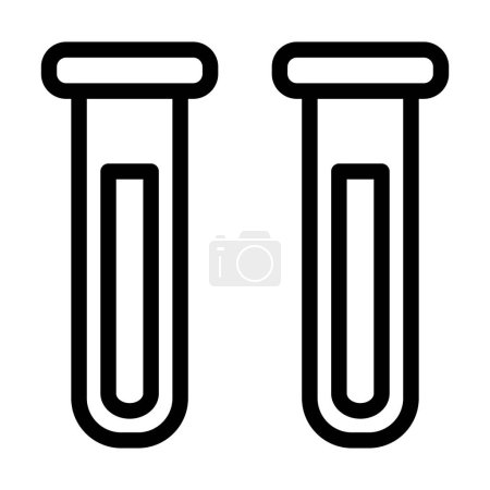 Illustration for Test Tubes Vector Thick Line Icon For Personal And Commercial Use - Royalty Free Image