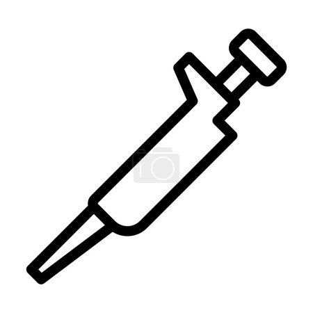 Illustration for Pipette Vector Thick Line Icon For Personal And Commercial Use - Royalty Free Image