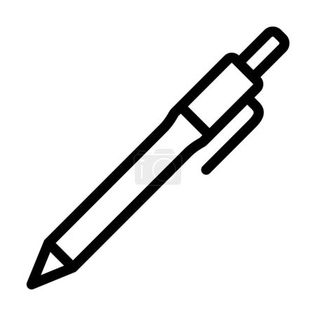 Téléchargez les illustrations : Icône de ligne épaisse de vecteur de stylo pour l'usage personnel et commercial - en licence libre de droit