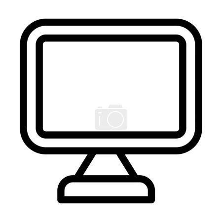 Ilustración de Icono de línea gruesa del vector de la TV para el uso personal y comercial - Imagen libre de derechos