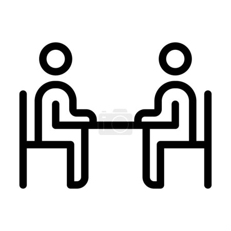Illustration for Interview Vector Thick Line Icon For Personal And Commercial Use - Royalty Free Image