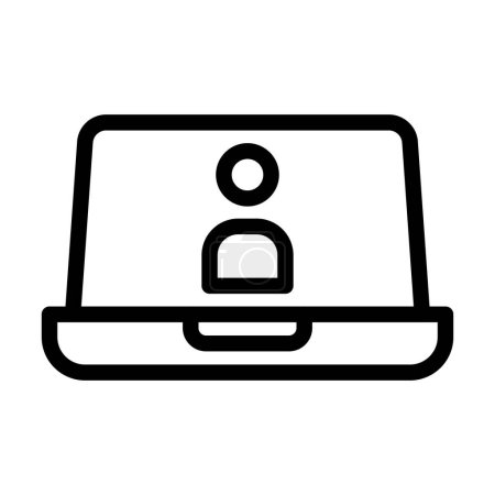 Illustration for Laptop Vector Thick Line Icon For Personal And Commercial Use - Royalty Free Image