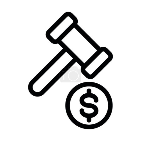 Illustration for Bankruptcy Vector Thick Line Icon For Personal And Commercial Use - Royalty Free Image