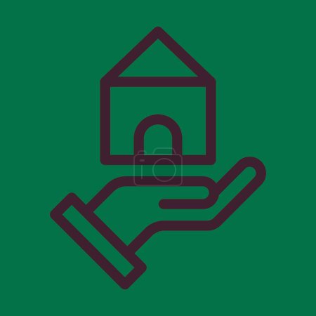 Illustration for Shelter Vector Thick Line Icon For Personal And Commercial Use - Royalty Free Image