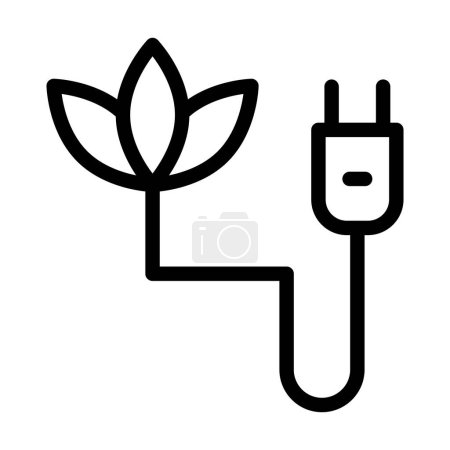 Illustration for Eco Plug Vector Thick Line Icon For Personal And Commercial Use - Royalty Free Image