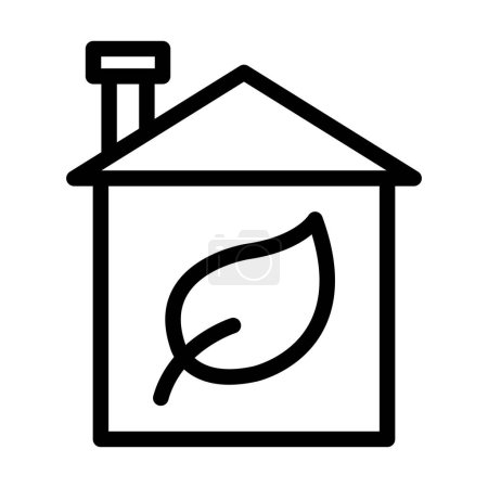 Illustration for Eco House Vector Thick Line Icon For Personal And Commercial Use - Royalty Free Image