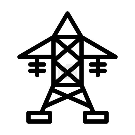 Illustration for Electric Tower Vector Thick Line Icon For Personal And Commercial Use - Royalty Free Image
