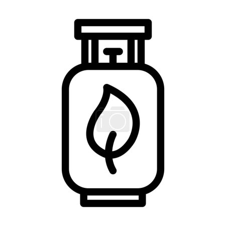 Illustration for Eco Gas Vector Thick Line Icon For Personal And Commercial Use - Royalty Free Image