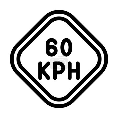 Illustration for Speed Limit Vector Thick Line Icon For Personal And Commercial Use - Royalty Free Image
