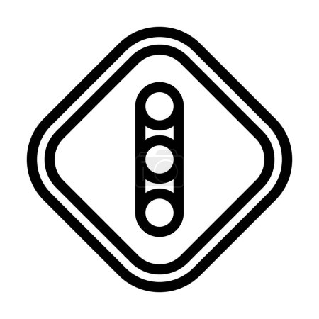 Ilustración de Icono de línea gruesa de vectores de semáforos para uso personal y comercial - Imagen libre de derechos