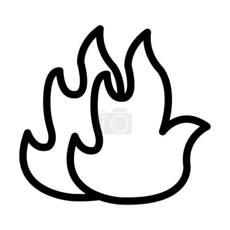 Illustration for Fire Vector Thick Line Icon For Personal And Commercial Use - Royalty Free Image