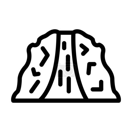 Ilustración de Icono de línea gruesa del vector de la cascada para el uso personal y comercial - Imagen libre de derechos