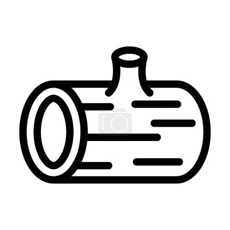 Illustration for Wood Log Vector Thick Line Icon For Personal And Commercial Use - Royalty Free Image