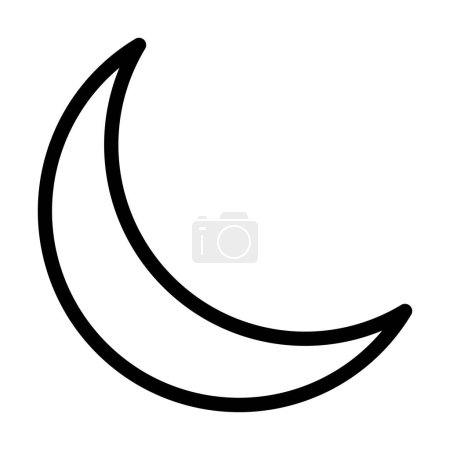 Ilustración de Icono de línea gruesa del vector de la luna para el uso personal y comercial - Imagen libre de derechos