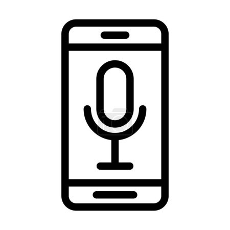 Illustration for Voice Assistant Vector Thick Line Icon For Personal And Commercial Use - Royalty Free Image