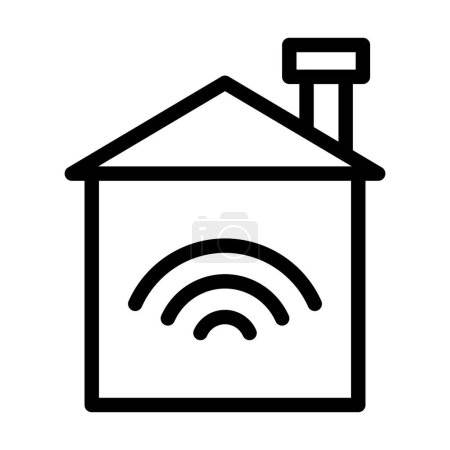 Illustration for Home Automation Vector Thick Line Icon For Personal And Commercial Use - Royalty Free Image