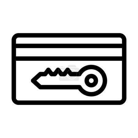 Illustration for Key Card Vector Thick Line Icon For Personal And Commercial Use - Royalty Free Image