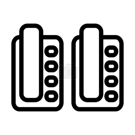 Illustration for Intercom Vector Thick Line Icon For Personal And Commercial Use - Royalty Free Image