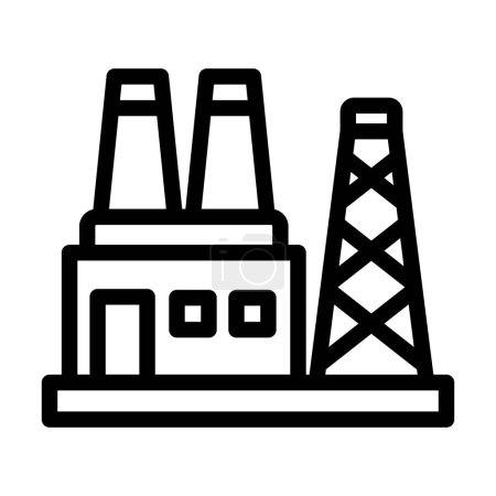 Illustration for Power Plant Vector Thick Line Icon For Personal And Commercial Use - Royalty Free Image