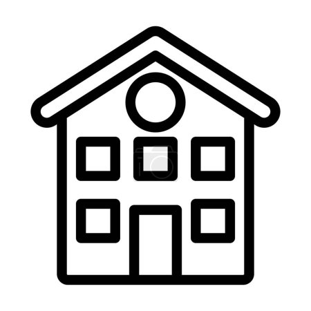 Illustration for Residential User Vector Thick Line Icon For Personal And Commercial Use - Royalty Free Image