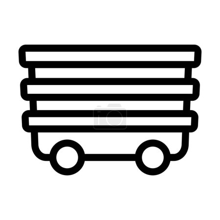 Illustration for Coal Vector Thick Line Icon For Personal And Commercial Use - Royalty Free Image