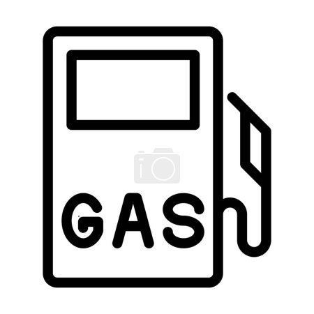Illustration for Gas Station Vector Thick Line Icon For Personal And Commercial Use - Royalty Free Image