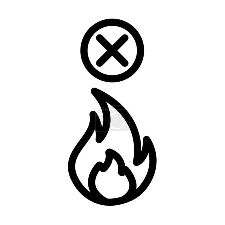 Ilustración de Ningún icono de línea gruesa del vector del fuego para el uso personal y comercial - Imagen libre de derechos