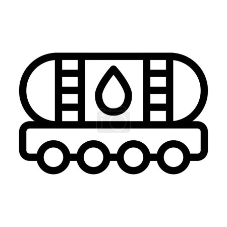 Ilustración de Icono de línea gruesa del vector del tanque de aceite para el uso personal y comercial - Imagen libre de derechos