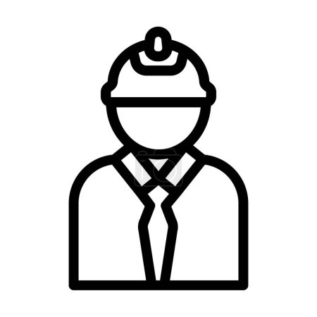 Illustration for Engineer Vector Thick Line Icon For Personal And Commercial Use - Royalty Free Image