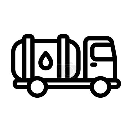 Illustration for Tank Truck Vector Thick Line Icon For Personal And Commercial Use - Royalty Free Image