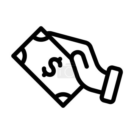 Illustration for Bribery Vector Thick Line Icon For Personal And Commercial Use - Royalty Free Image