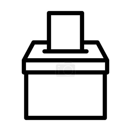 Ilustración de Vote Vector Thick Line Icono para uso personal y comercial - Imagen libre de derechos