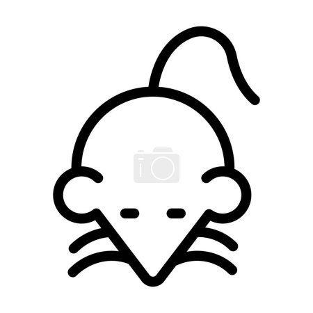 Ilustración de Icono de línea gruesa del vector de la rata para el uso personal y comercial - Imagen libre de derechos
