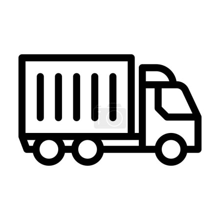 Téléchargez les illustrations : Icône épaisse de ligne de vecteur de camion de cargaison pour l'usage personnel et commercial - en licence libre de droit