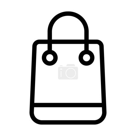Téléchargez les illustrations : Icône de ligne épaisse de vecteur de sac à provisions pour l'usage personnel et commercial - en licence libre de droit