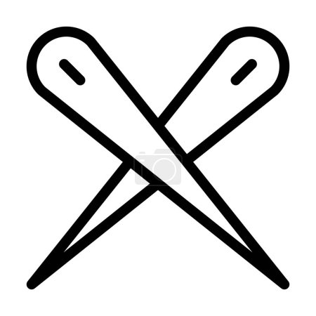 Ilustración de Icono de línea gruesa de vectores de agujas para uso personal y comercial - Imagen libre de derechos