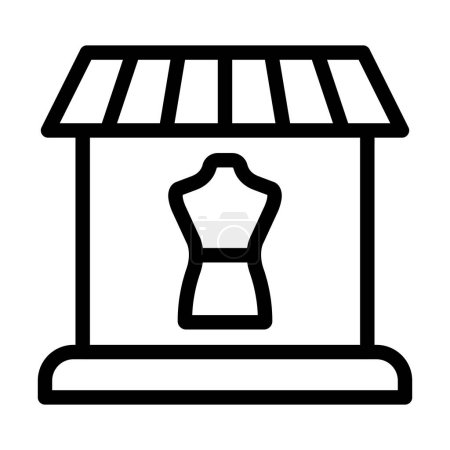 Ilustración de Boutique Vector Thick Line Icono para uso personal y comercial - Imagen libre de derechos