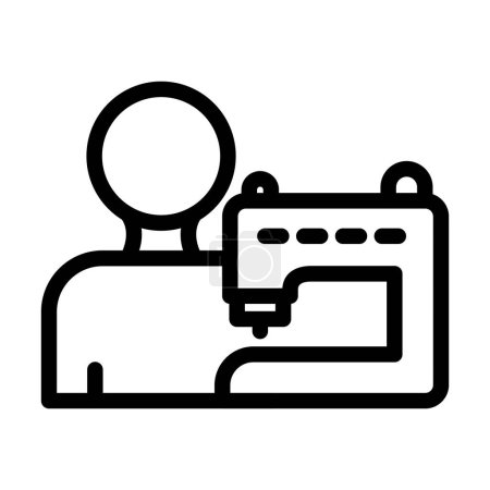 Illustration for Tailor Vector Thick Line Icon For Personal And Commercial Use - Royalty Free Image
