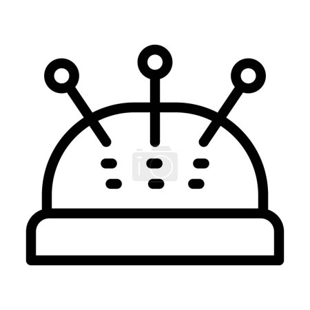 Illustration for Pin Cushion Vector Thick Line Icon For Personal And Commercial Use - Royalty Free Image