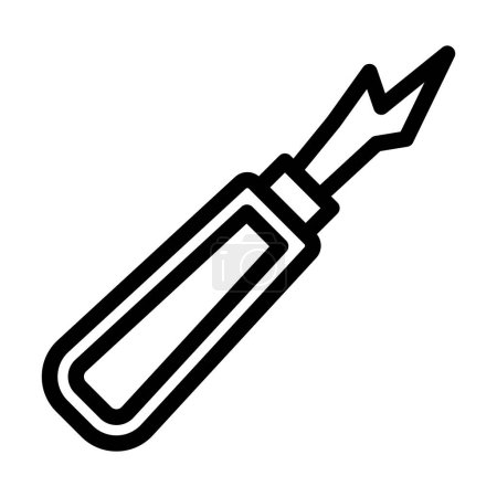 Ilustración de Icono de línea gruesa del vector del rasgador de la costura para el uso personal y comercial - Imagen libre de derechos