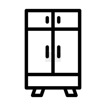 Illustration for Cupboard Vector Thick Line Icon For Personal And Commercial Use - Royalty Free Image