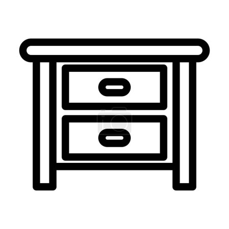 Illustration for Drawer Vector Thick Line Icon For Personal And Commercial Use - Royalty Free Image